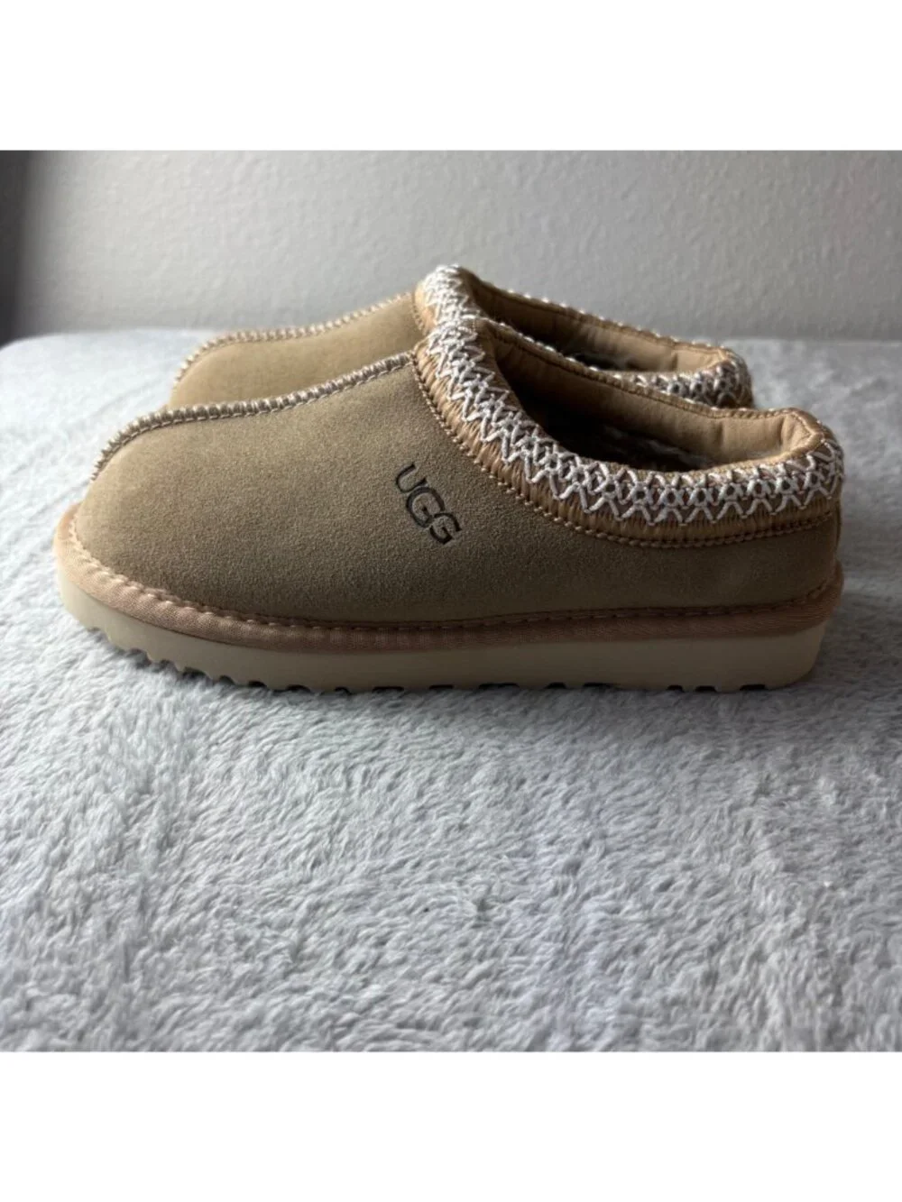 UGG Tasman II Fleece Lined Slippers Shoes Girls 5 Chestnut New Gorpcore